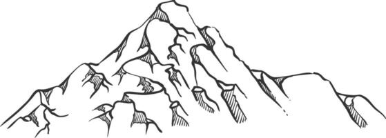 vettore illustrazione mano disegnato montagne