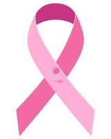 nastro rosa consapevolezza del cancro al seno stock illustrazione vettoriale isolato su sfondo bianco