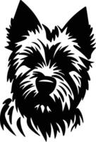 norwich terrier silhouette ritratto vettore