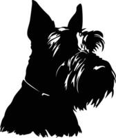 Scozzese terrier silhouette ritratto vettore