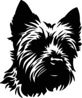 norwich terrier silhouette ritratto vettore