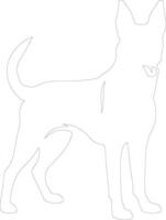 belga malinois schema silhouette vettore