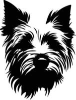 australiano terrier silhouette ritratto vettore