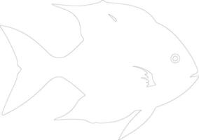 sunfish schema silhouette vettore