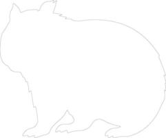 wombat schema silhouette vettore