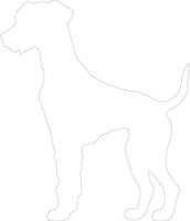 bedlington terrier schema silhouette vettore