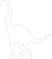 Apatosaurus schema silhouette vettore