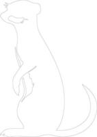 meerkat schema silhouette vettore