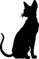 peterbald gatto nero silhouette vettore