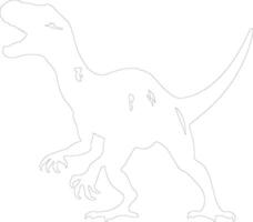 velociraptor schema silhouette vettore