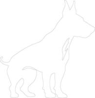 Toro terrier schema silhouette vettore