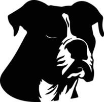 americano bulldog nero silhouette vettore