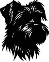 affenpinscher nero silhouette vettore