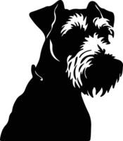 airedale terrier nero silhouette vettore