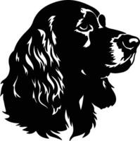 americano acqua spaniel silhouette ritratto vettore