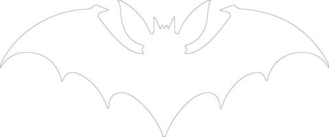 vampiro pipistrello schema silhouette vettore