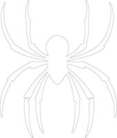 aracnide schema silhouette vettore