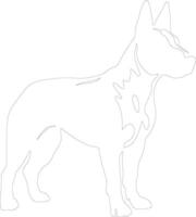 Toro terrier schema silhouette vettore