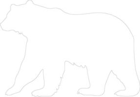 orso schema silhouette vettore