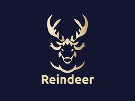 renna logo design vettore modello. cervo logo design icona