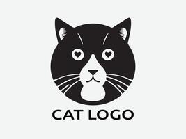 gatto logo design vettore modello