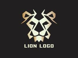 Leone logo design vettore modello. Leone testa logo icona vettore illustrazione.