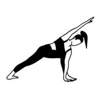 yoga pilates ragazza posa vettore