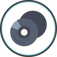 compatto disco piatto cerchio icona vettore