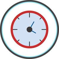 orologio piatto cerchio icona vettore