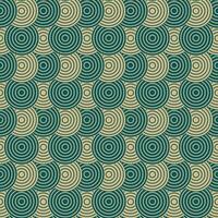 cerchio verde e crema colore geometria modello senza soluzione di continuità. elegante struttura orientale minimalista per stoffa e tessile. vettore illustrazione