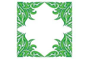 verde ornamento telaio confine vettore design per decorazione