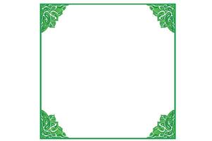 verde ornamento telaio confine vettore design per decorazione