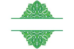 verde ornamento telaio confine vettore design per decorazione