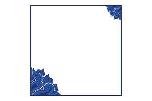 blu ornamento telaio confine vettore design per decorativo elemento