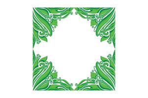 verde ornamento telaio confine vettore design per decorazione