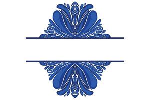 blu ornamento telaio confine vettore design per decorativo elemento