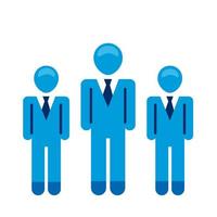 avatar blu di uomini d'affari vettore