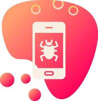 mobile virus vettore icona