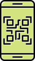 smartphone qr codice vettore icona