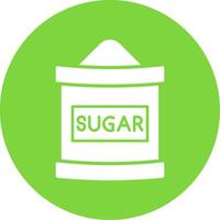 zucchero Borsa glifo cerchio icona vettore
