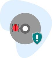 CD virus vettore icona