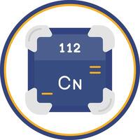 copernicium piatto cerchio uni icona vettore