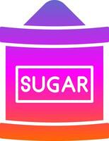 zucchero Borsa glifo pendenza icona vettore
