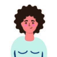 icona personaggio avatar femminile donna woman vettore