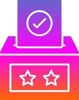 voto scatola glifo pendenza icona vettore
