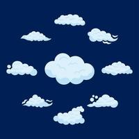 nuvole cielo nove icone vettore