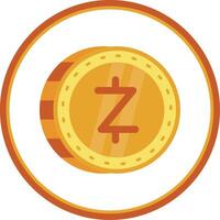 zcash piatto cerchio uni icona vettore