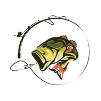 pesca torneo logo modello vettore. pesce salto illustrazione logo design vettore