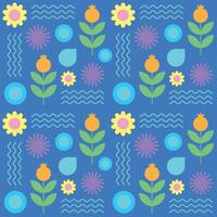 tulipano blu mano disegnato fiori, senza soluzione di continuità modelli con floreale per tessuto, tessili, vestiario, involucro carta, coperchio, striscione, casa arredamento, astratto sfondi vettore illustrazione
