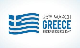 contento greco indipendenza giorno celebrazione ogni anno nel 25 marzo. nazionale repubblica giorno di Grecia agitando bandiere. vettore illustrazione per striscione, saluto carta, manifesto con sfondo.